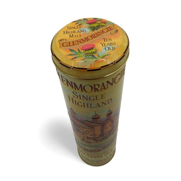 GLENMORANGIE Single Highland 10 Years Old Scotch WHISKY Tin Vintage 12" - Picture 5 of 10